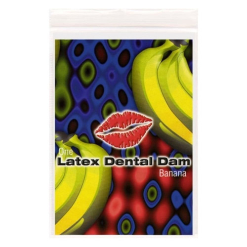 Серветка для орального сексу Trustex Banana Latex Dental Dams з ароматом банана, 1 шт