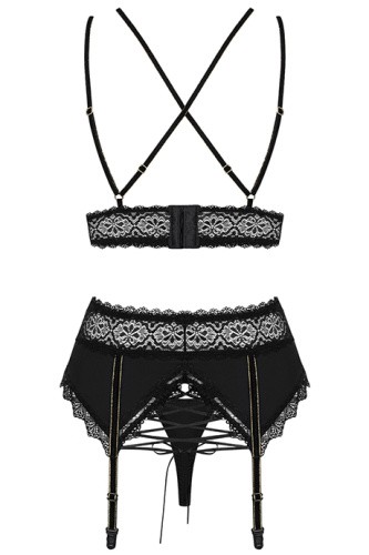 Obsessive Lolitte set - сексуальный комплект, L/XL (чёрный)