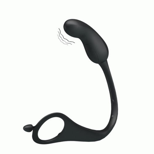 Pretty Love Hercules Penis Sheath - Насадка на пенис со стимулятором простаты (черный)