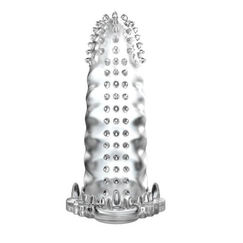 LyBaile Brave Man Penis Sleeve Crystal - Насадка на член, 14 см (прозрачный) - sex-shop.ua