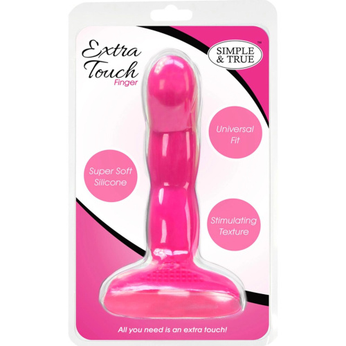 Simple & True Extra Touch Finger Dong - Насадка на палець, 12.5х3 см (рожева)