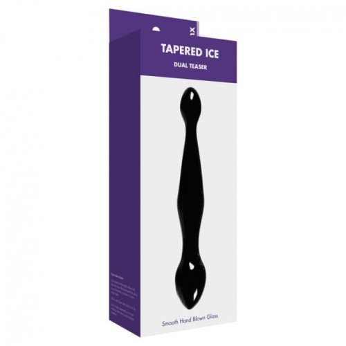 Фаллоимитатор Tapered Ice Dual Teaser Black Kinx 18,5х3,6 см. - sex-shop.ua