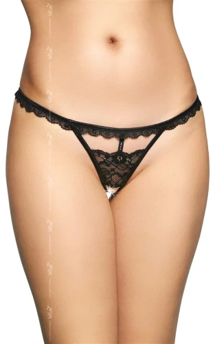 SoftLine - G-String 2500 - Трусики женские, M/L (чёрные)