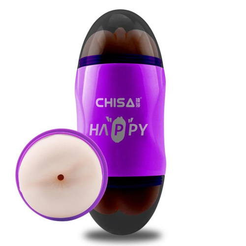 Chisa MX Portable Happy Cup Pussy & Ass - Мастурбатор, 16 см (фіолетовий)