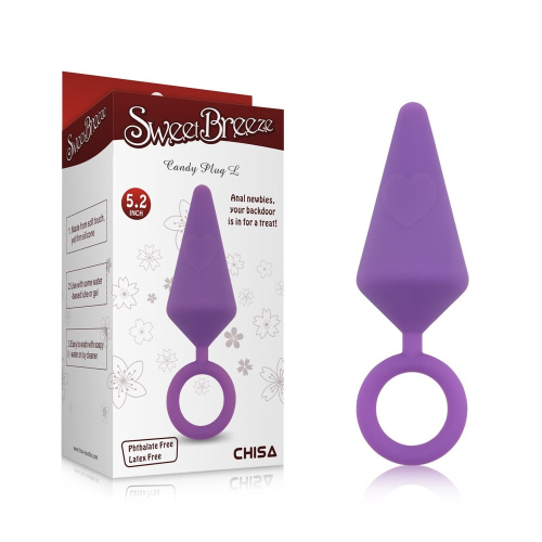 Chisa Sweet Breeze Anal Plug L - Анальна пробка, 13.3х4 см (фіолетова)