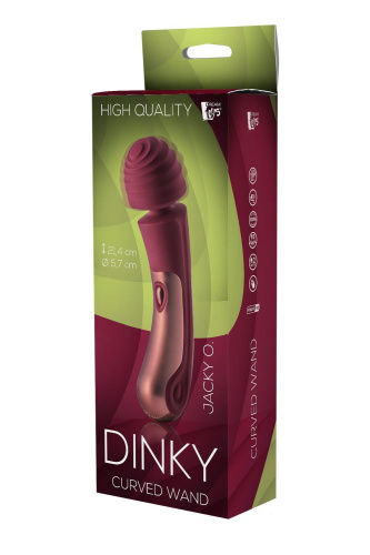 Dream Toys Dinky Curved Wand Jacky O - Вибратор микрофон, 23 см (бордовый)