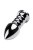 Toyfa Metal - Спиралевидная анальная пробка с камнем, 8.5х3.8 см (синий)