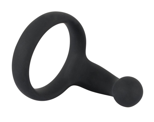 Black Velvets Cock RIng - Эрекционное кольцо со стимулятором простаты, 4.5 см (чёрный)