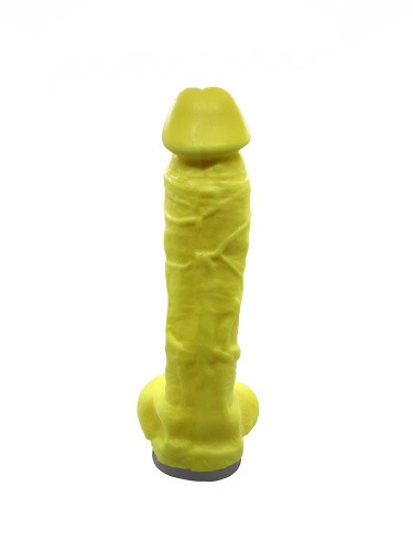Pure Bliss - Мыло в форме члена XL на присоске, 21х8 см (жёлтый) - sex-shop.ua