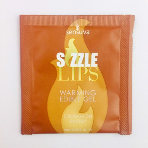 Sensuva - Sizzle Lips Cinnamon Pastry - Пробник массажного геля, 6 мл.