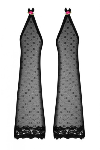 Obsessive Piccosa - Сексуальные перчатки, S-L (черный) - sex-shop.ua