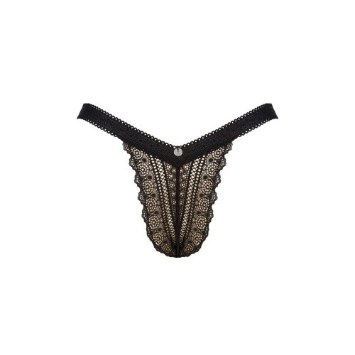 Obsessive Estiqua panties - Трусики эротические, M/L (чёрный)
