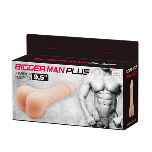 LyBaile Bigger Man Plus 9,5" мастурбатор насадка на член, 24х5.2 см