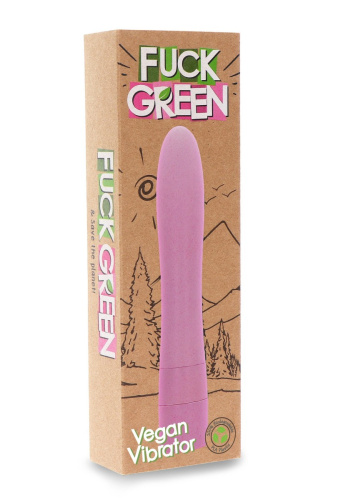 Fuck Green Pink Vegan Vibrator - Вибратор, 17 см (розовый) - sex-shop.ua