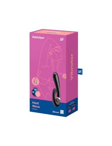 Satisfyer Heat Wave - Вибратор-кролик с функцией нагрева, 14х3.5 см (чёрный) - sex-shop.ua