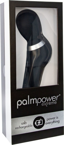 PalmPower Extreme Black мощный вибромассажер с плавной регулировкой мощности, 26.4х5.6 см (чёрный)