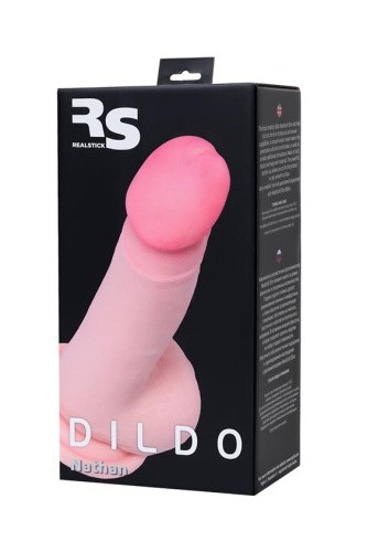 RealStick Elite Suction cup based dildo - Реалистичный фаллоимитатор, 18,5 см (телесный) - sex-shop.ua