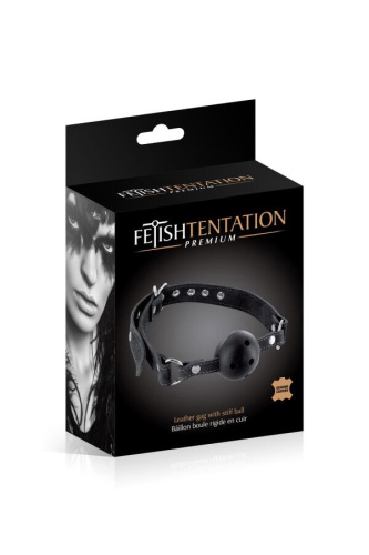 Кляп Fetish Tentation Premium Leather Gag With Stiff Ball - sex-shop.ua