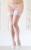SoftLine Stockings 5514 - Чулки с кружевной резинкой на силиконе, XXL (белые)