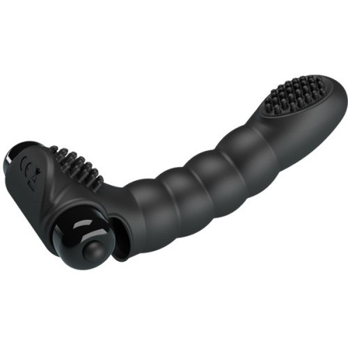 LyBaile Pretty Love Alexander Finger Vibrator Black - Вибронасадка на палец, 13х2.6 см (чёрный)