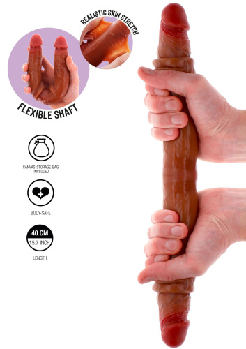 Двосторонній фалоімітатор Get Real Double Dong, 40 см - купити в Україні | Секс шоп SEX-SHOP.ua