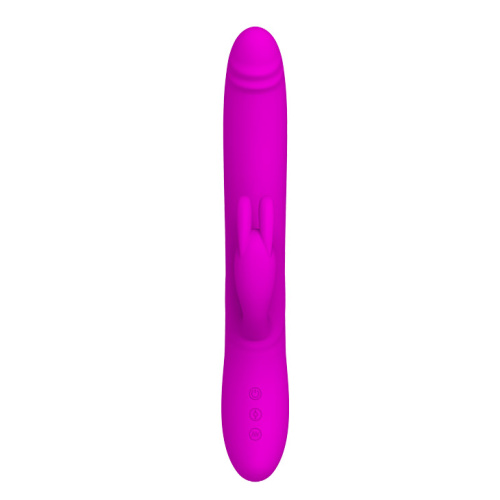 Pretty Love Byron Vibrator Purple - Вибратор-кролик с шариками внутри, 25х4 см (фиолетовый)