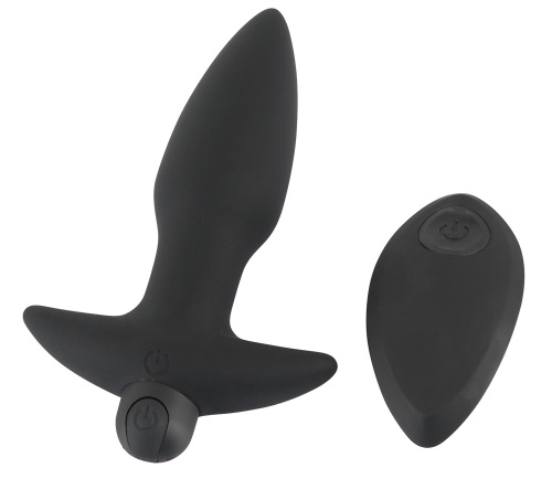 Orion Black Velvets RC Butt Plug анальная пробка с вибрацией и дистанционным управлением, 12.9х3.6 см - sex-shop.ua