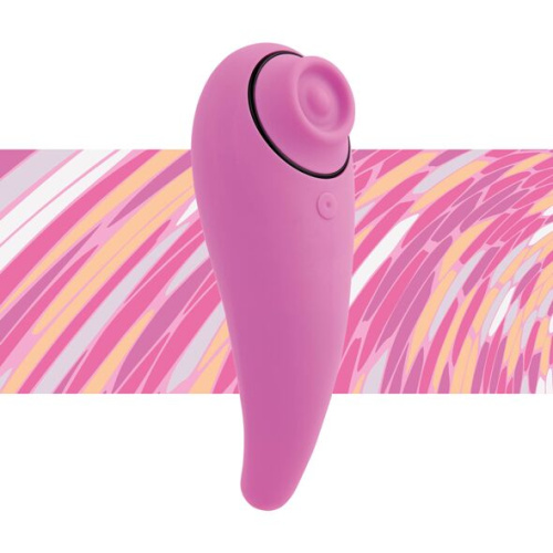 FeelzToys - FemmeGasm Tapping & Tickling Vibrator - Пульсатор для клитора плюс вибратор, 14х5 см., (розовый) - sex-shop.ua