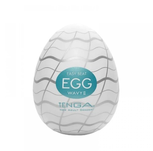 Tenga Egg Wavy II New Standard яйце-мастурбатор, 6х5 см (блакитний)