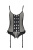 Passion Nessy Corset - еротичний корсет та стрінги з доступом, L/XL (чорний)