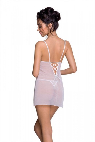 Passion - Lovelia Chemise - Сорочка с вырезами, S/M (белая)