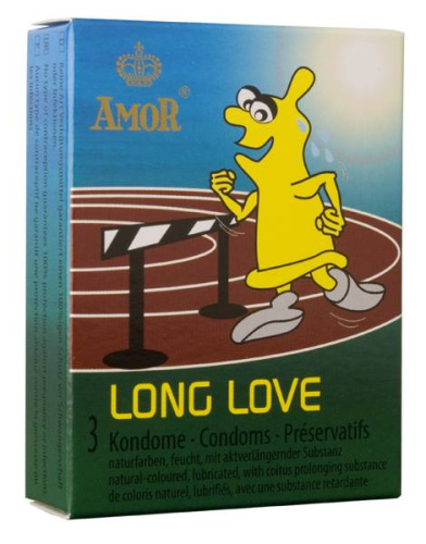 Amor Long Love - Презервативы, 3 шт - sex-shop.ua