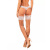 Obsessive Heavenlly stockings - тонкие чулки на кружевном манжете, XS/S (бежевый с белым)