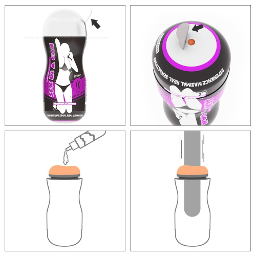 LoveToy Sex In A Can Vagina Stamina Tunnel - мастурбатор вагина для тренировки выносливости, 16х6.5 см (телесный)