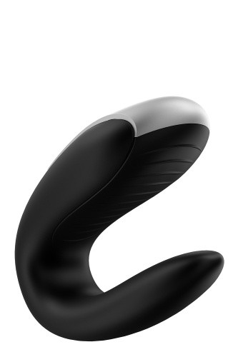 Satisfyer Double Fun - смарт-вибратор для пар, 9х3 см (чёрный) - sex-shop.ua