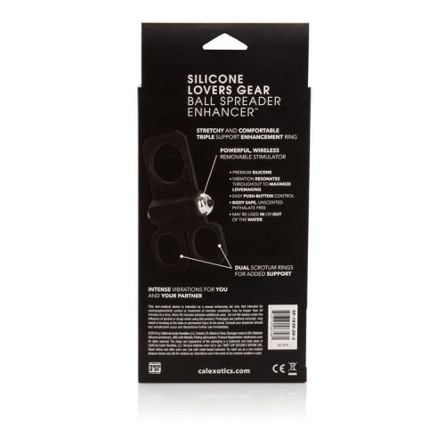 CalExotics Lovers Gear Ball Spreader Enhancer - віброкільце, 10.2х2.5 см (чорний) - купити в Україні | Секс шоп SEX-SHOP.ua