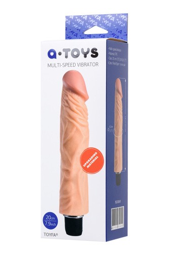 Toyfa A-Toys, TPE, Multi-Speed - Реалістичний вібратор, 20х3 см - купити в Україні | Секс шоп SEX-SHOP.ua
