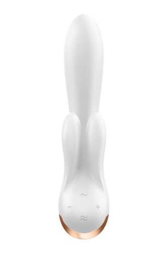 Satisfyer Double Flex - Вибратор-кролик с тремя моторчиками, 20.1х4.6 см (белый) - sex-shop.ua
