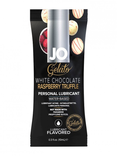 System JO Gelato - White Chocolate Raspberry - Пробник їстівного лубриканту, 10 мл - купити в Україні | Секс шоп SEX-SHOP.ua