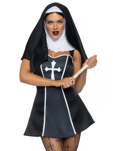 Leg Avenue - Naughty Nun - Сексуальный костюм монашки, S