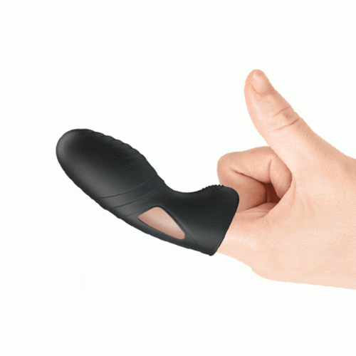 LyBaile Pretty Love Alan Finger Vibrator Black - Насадка на палец, 10х3 см (чёрный)