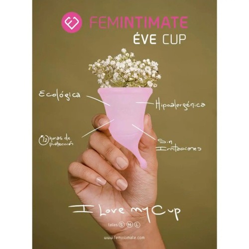 Femintimate Eve Cup New - Менструальная чаша, размер L 7.8х5 см (розовый) - sex-shop.ua