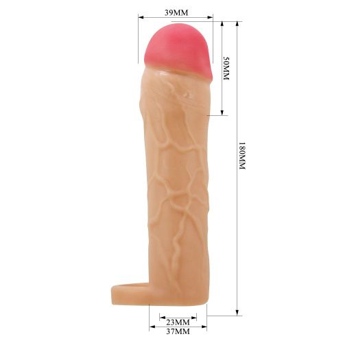Насадка на пенис Pretty Love Hani Penis Extender +2", 18 см