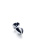 TOYFA Metal Silver anal plug - серебристая анальная пробка с кристаллом, 7.5х3.4 см (чёрный)