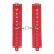 Leather Double Fix Hand Cuffs, Red - Наручники, 25 см (красный)