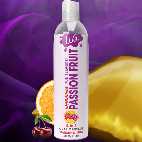Оральна змазка зі смаком маракуї Wet Passion Fruit 4 in 1, 118 мл - купити в Україні | Секс шоп SEX-SHOP.ua