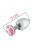 MAI Attraction Toys №72 - металлическая анальная пробка с кристаллом, 5х2.5 см (розовый) - sex-shop.ua