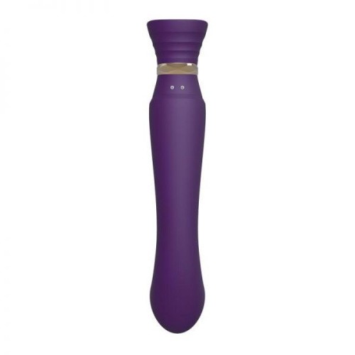 Zalo Queen - Вибратор-пульсатор для точки G и клитора, 21.5 см (фиолетовый) - sex-shop.ua