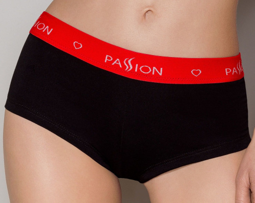 Passion PS003 panties трусики-шортики на резинке, S (чёрный)