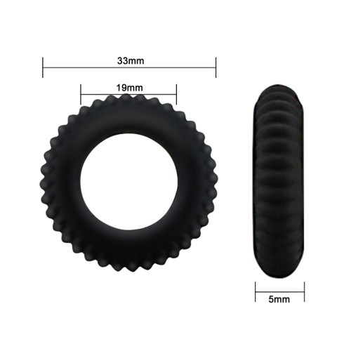TITAN Cock Ring Blue -Эрекционное кольцо, 3,3 см (черное)